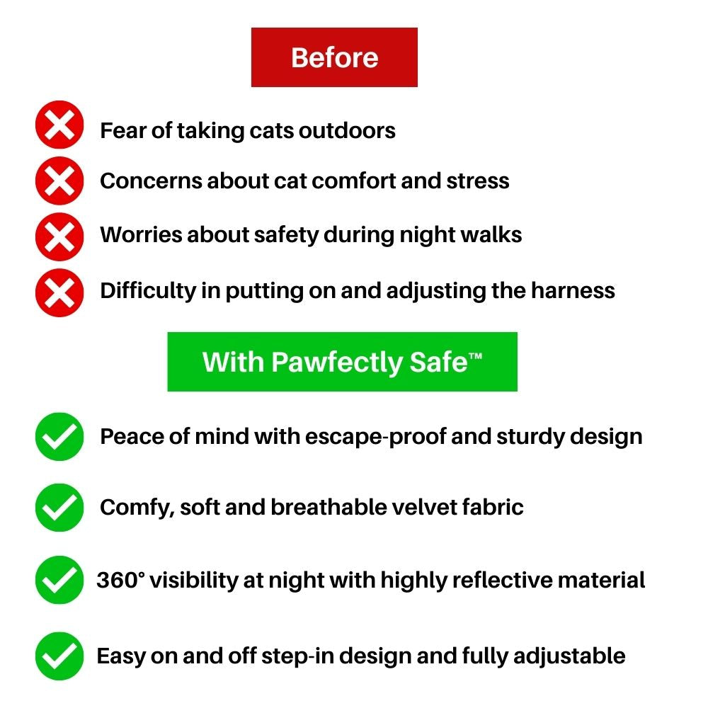 Pawfectly Safe™ Cat Harness And Leash Set