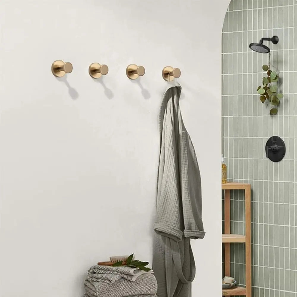 (1 + 1 Free)Gleaming Haven: Luxury Stainless Hooks