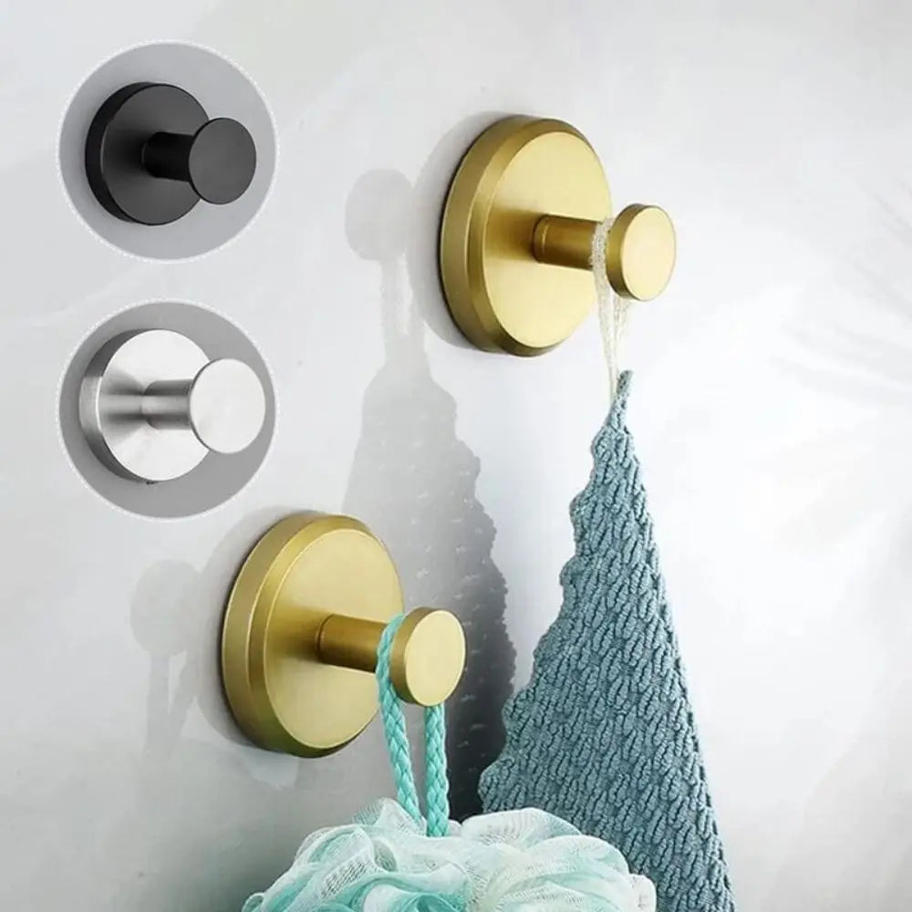 (1 + 1 Free)Gleaming Haven: Luxury Stainless Hooks