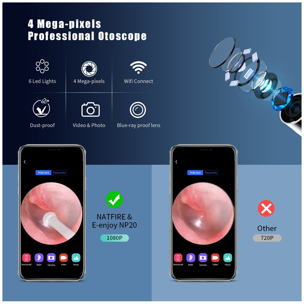Wireless Smart Visible Visual Ear Scoop Cleaner