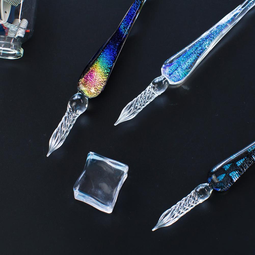 CrystalDip™ - Handmade Crystal Calligraphy Pencil & Colors Set