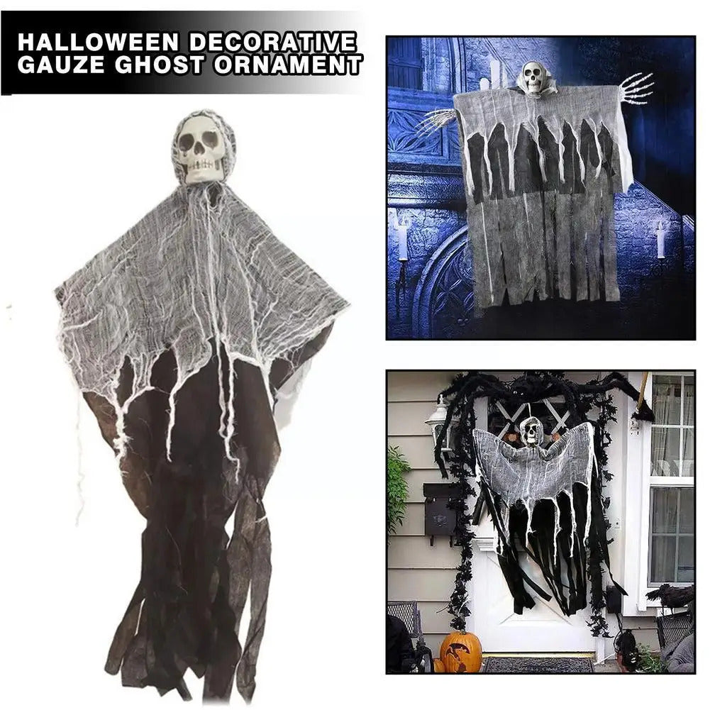 50% OFF | Wraithskull Halloween Hanging Ghost Skull with Gauze