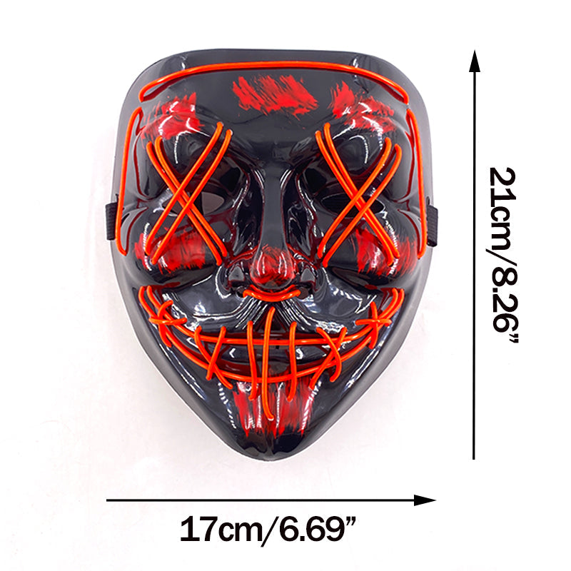 Purnin Halloween Neon LED Purge Mask