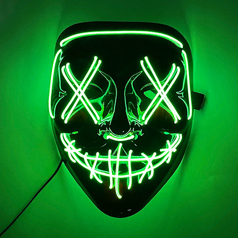 Purnin Halloween Neon LED Purge Mask