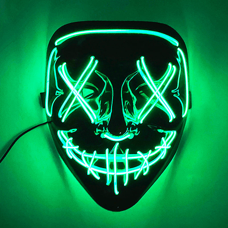 Purnin Halloween Neon LED Purge Mask