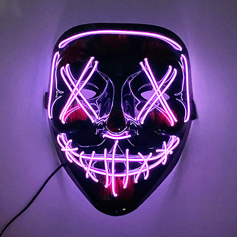 Purnin Halloween Neon LED Purge Mask