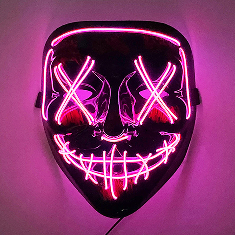 Purnin Halloween Neon LED Purge Mask