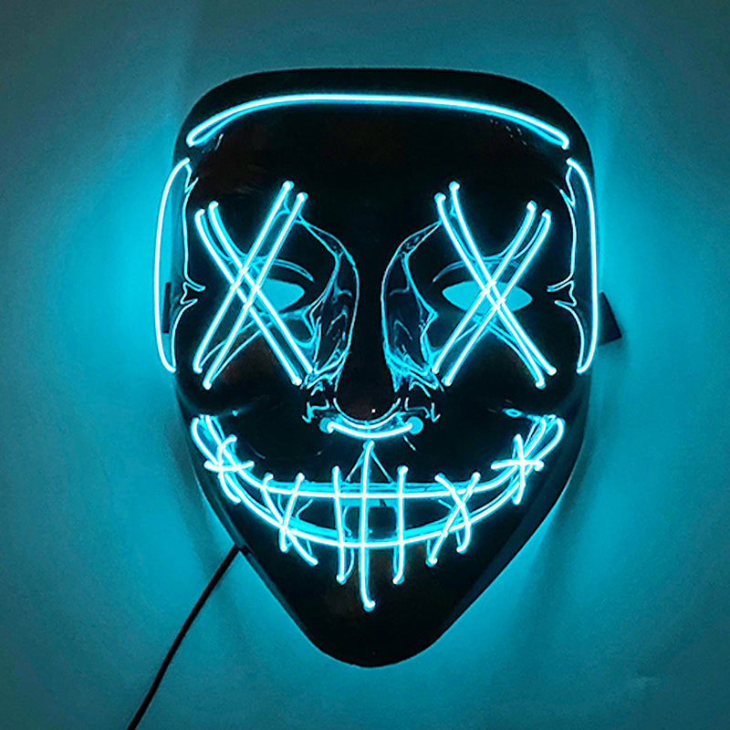 Purnin Halloween Neon LED Purge Mask