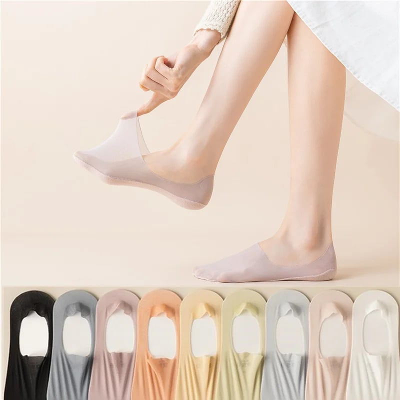 Silk Serene™ Transparent Non-Slip Socks (Buy 3 Get 2 Free!)