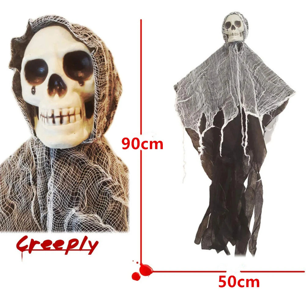 50% OFF | Wraithskull Halloween Hanging Ghost Skull with Gauze