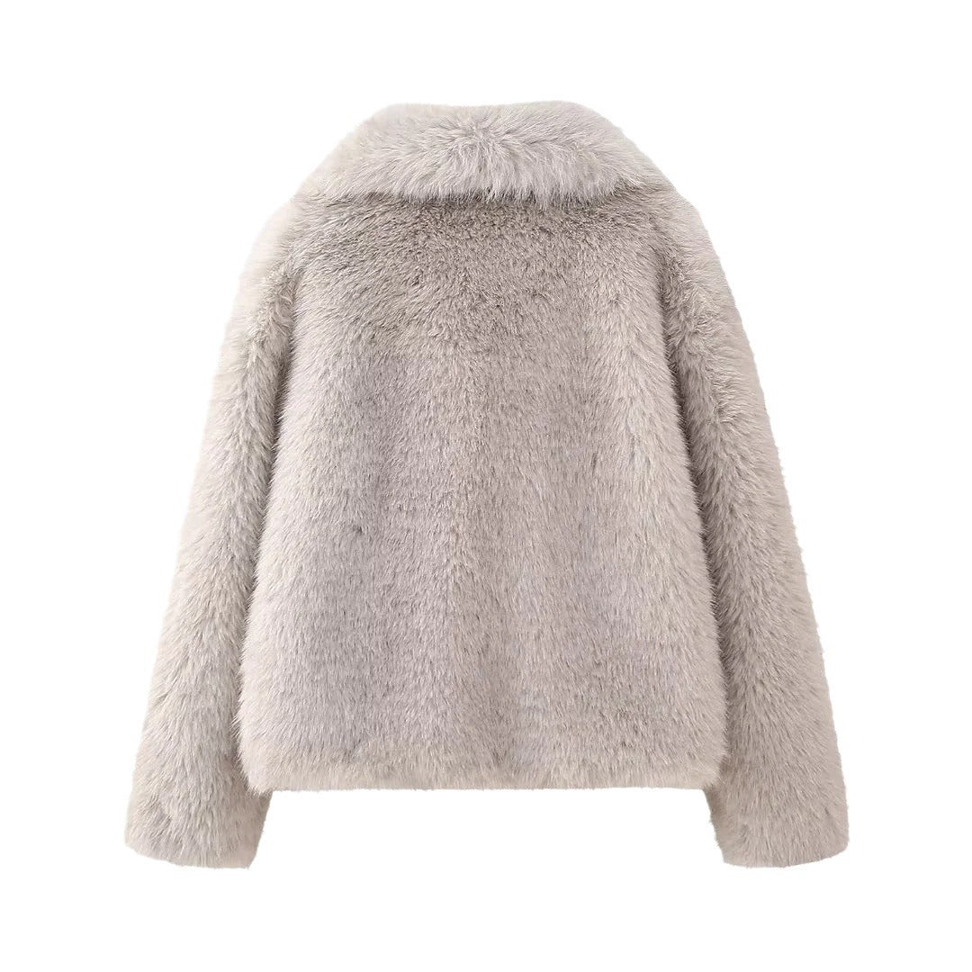 Manhattan - Cropped Faux Fur Jacket