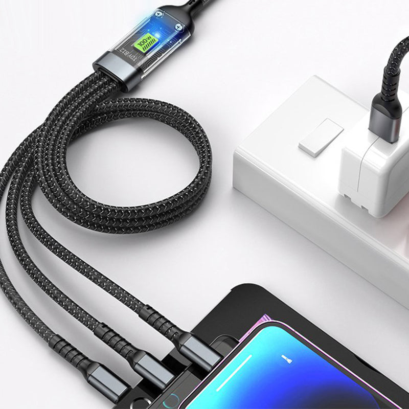 Transparent Luminous 3-in-1 Super Fast Charging Cable | Free Shipping Today!