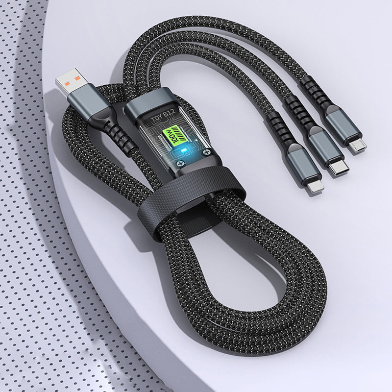 Transparent Luminous 3-in-1 Super Fast Charging Cable | Free Shipping Today!