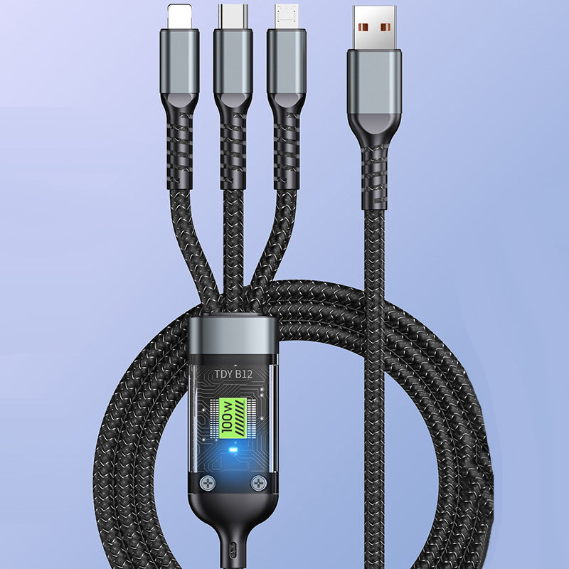 Transparent Luminous 3-in-1 Super Fast Charging Cable | Free Shipping Today!